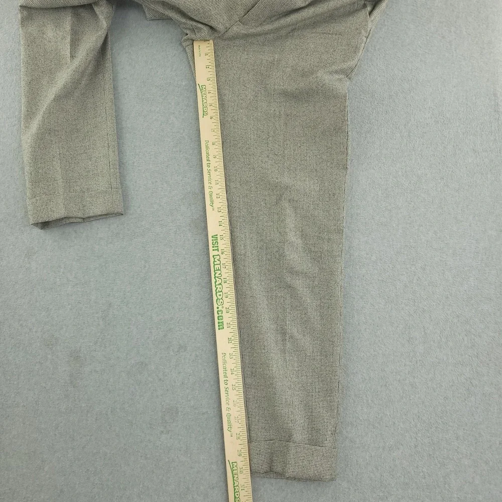 Banana Republic Dress Pants Mens 33x32 Gray Wool Check Slim Tapered Fit Formal